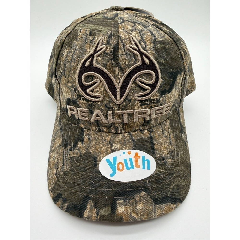 Realtree Camo Antlers Trucker Hat Youth Mesh Snapback New With Tags‎ 0160